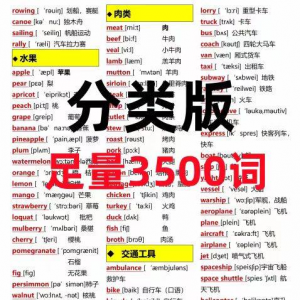 7天背完3500词初中单词中英文分类可以快速记忆英语学霸词根词缀-淘宝虚拟仓