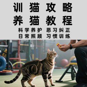 训猫入门培训教学视频课程驯猫教程家庭养猫指南攻略大全注意事项-淘宝虚拟仓
