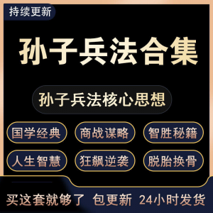 战略管理国学现代孙子兵法教学视频经典小白 解读自学网课程 合集-淘宝虚拟货源网