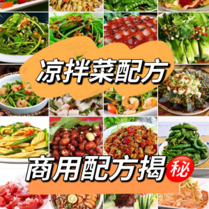 摆地摊街边特色自选拌凉菜小菜制作小吃技术配方教程培训视频教学-淘宝虚拟货源网