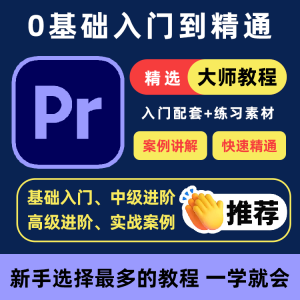 PR教程零基础入门学习premiere pro教学视频剪辑软件课程练习素材-淘宝虚拟仓