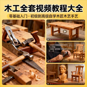 木工木匠木艺手艺零基础入门学习初级到高级全套视频教程-淘宝虚拟货源网