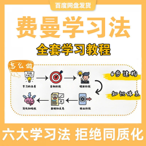 费曼学习法高效率学习全套教程思维导图记忆力笔记技巧视频课程-淘宝虚拟货源网