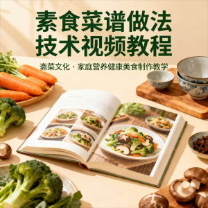 素食菜谱制作技术视频教程家庭营养健康美食教学设计素材-淘宝虚拟货源网