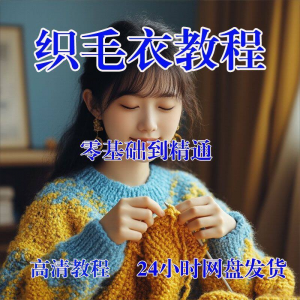 手工织毛衣视频零基础传统棒针钩针毛线编织婴儿童全套-淘宝虚拟货源网
