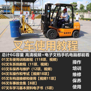 叉车技术教程操作使用驾驶维修视频保养安全实训培训教学全套叉车-淘宝虚拟货源网