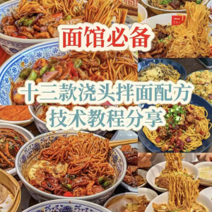 【下单即送】视频教程面馆13款浇头拌面配方新手摆摊创业培训-淘宝虚拟货源网