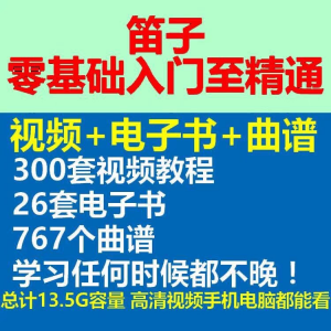 竹笛初学者曲谱入门课程笛零基础视频教学自零基础演奏电子版吹笛-淘宝虚拟货源网