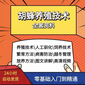 胡蜂养殖技术蜜蜂视频资料黄蜂黑盾怎样养胡蜂人工饲养教程大全-淘宝虚拟货源网