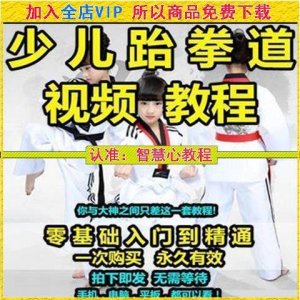 跆拳道自学教学视频跆拳道训练视频跆拳道运动教程少儿培训素材-淘宝虚拟货源网