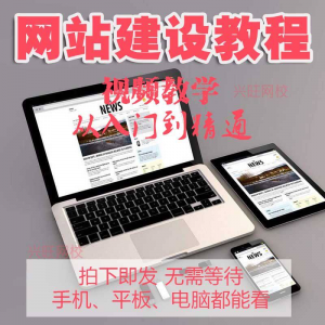 零基础快速网站建设教程 建站教学网站制作视频搭建网页设计课程-淘宝虚拟货源网