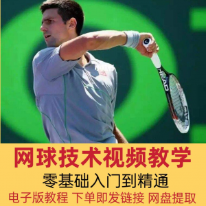 网球技术教程视频基本动作分解教学零基础入门自学到精通电子版课-淘宝虚拟货源网
