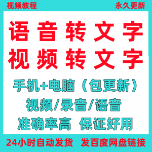 语音转文字影片录音转文字神器MP3MP4文字转语软体助手工具电子版-淘宝虚拟货源网