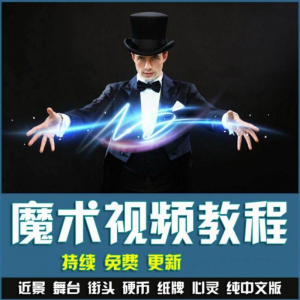 魔术视频教学合集 魔术 硬币舞台泡妞魔术 魔术教程永久更新-淘宝虚拟货源网