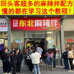新特色小吃麻辣拌配方技术秘方正宗东北抚顺做法商用摆摊视频教程-淘宝虚拟货源网