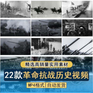 抗日战争解放战争革命斗争长征精神历史纪录片影像资料视频素材-淘宝虚拟货源网