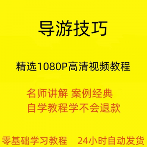 图片[1]-导游技巧视频教程新手自学零基础入门精通教学课程全集-淘宝虚拟货源网