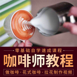 咖啡师视频教程自学拉花技术方法制作技巧开店配方培训教学课程-淘宝虚拟货源网