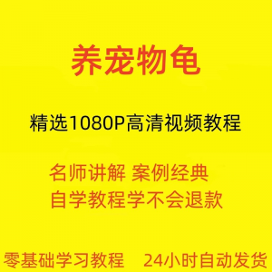 图片[1]-养宠物龟饲养视频教程全套从入门到精通技巧培训学习在线课程-淘宝虚拟货源网