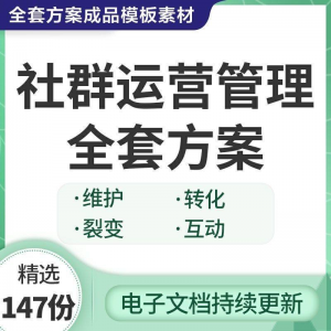图片[1]-社群运营管理全套方案成品模板素材社群营销裂变规划步骤裂变增长-淘宝虚拟货源网