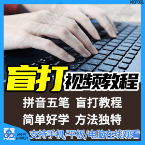 盲打不看键盘打字视频教学网课指法纠正零基础普通键盘私教版资料-淘宝虚拟货源网