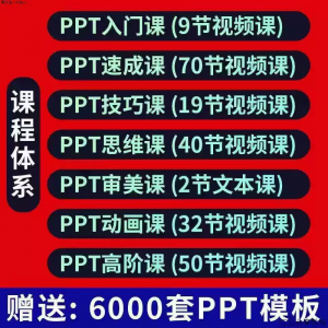 PPT视频教程幻灯制作动画演示文稿Office办公软件入门到高阶课程-淘宝虚拟货源网