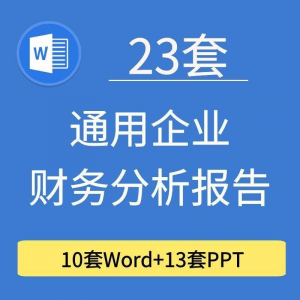 图片[1]-23套通用企业公司年度财务分析报告word电子文档模板PPT演示-淘宝虚拟货源网