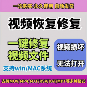 图片[1]-损坏MP4视频修复软件断电恢复工具短片导出摄像机视频文件修复-淘宝虚拟货源网