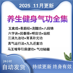 2025健身气功八段锦视频教程五禽戏六字诀易筋经养生功法教学站桩-淘宝虚拟货源网