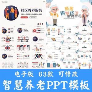 图片[1]-智慧养老ppt模板社区养老院服务宣传开题答辩商业计划书方案素材-淘宝虚拟货源网