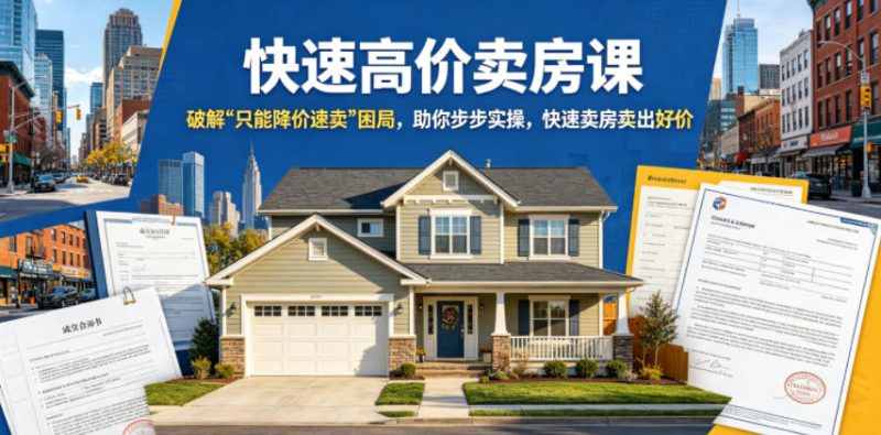 快速高价卖房课,破解“只能降价速卖”困局,助你步步实操,快速卖房卖出好价(更新2026)-淘宝虚拟货源网