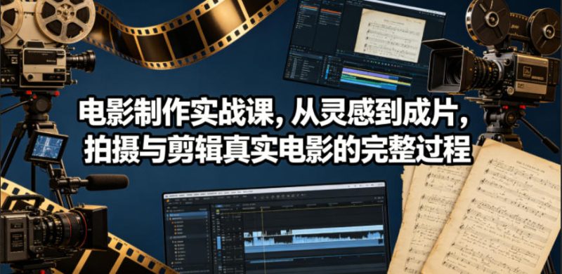 电影制作实战课，从灵感到成片，拍摄与剪辑真实电影的完整过程【原创双语字幕】-淘宝虚拟货源网