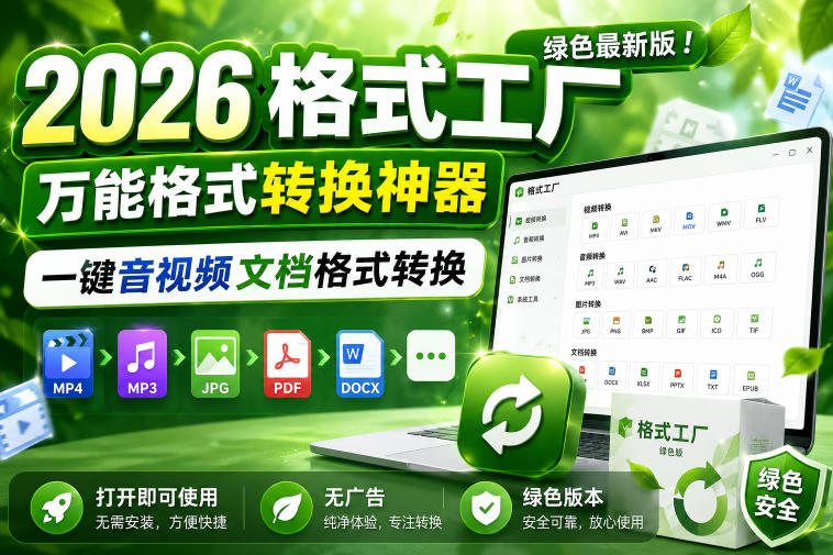 2026格式工厂绿色最新版！万能格式转换神器，一键音视频文档格式转换，打开即可使用，无广告绿色版本-淘宝虚拟货源网
