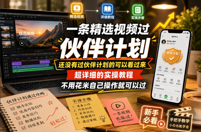一条精选视频过伙伴计划,还没有过伙伴计划的可以看过来,超详细的实操教程,不用花米自己操作就可以过-淘宝虚拟货源网