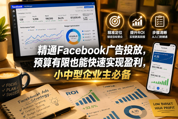 精通Facebook广告投放,预算有限也能快速实现盈利,小中型企业主必备【原创双语字幕】-淘宝虚拟货源网