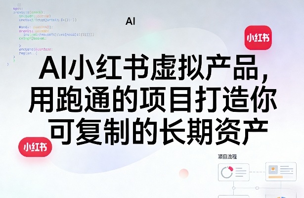 AI小红书虚拟产品,用跑通的项目打造你可复制的长期资产(更新)-淘宝虚拟货源网