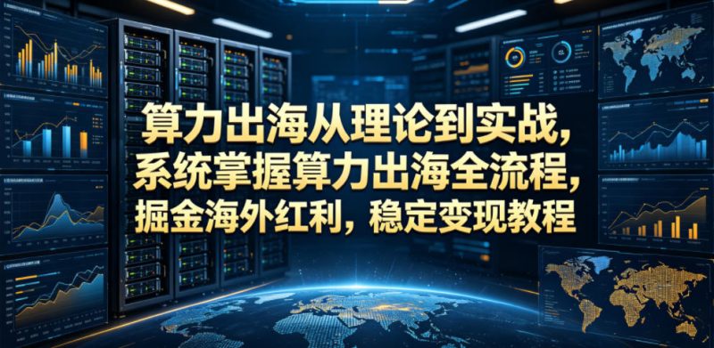 算力出海从理论到实战，系统掌握算力出海全流程，掘金海外红利，稳定变现教程-淘宝虚拟货源网
