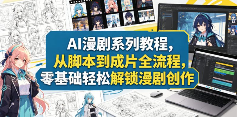 AI漫剧系列教程，从脚本到成片全流程，零基础轻松解锁漫剧创作-淘宝虚拟货源网