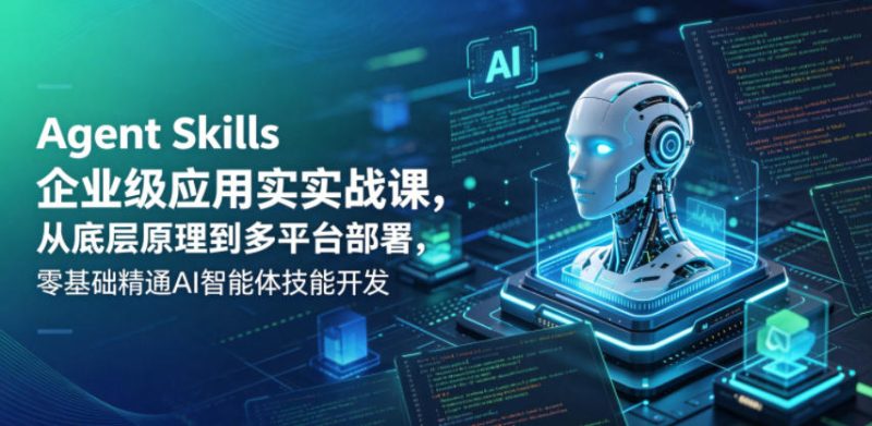 Agent Skills企业级应用实战课，从底层原理到多平台部署，零基础精通AI智能体技能开发-淘宝虚拟货源网