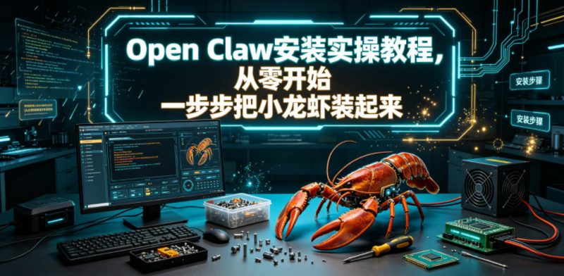 Open Claw安装实操教程,从零开始一步步一步步把小龙虾装起来-淘宝虚拟货源网
