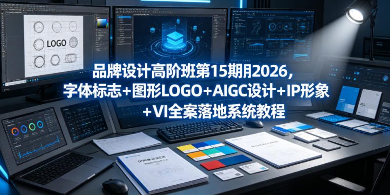品牌设计高阶班第15期2026，字体标志＋图形LOGO＋AIGC设计＋IP形象＋VI全案落地系统教程-淘宝虚拟货源网