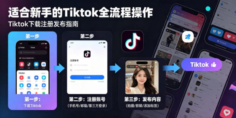 Tiktok下载注册发布，适合新手的Tiktok全流程操作-淘宝虚拟货源网