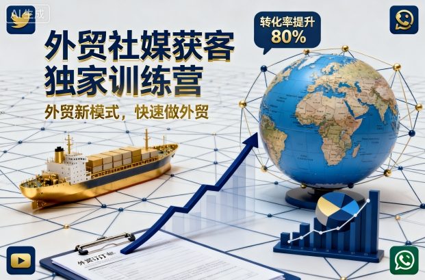 外贸社媒获客独家训练营,外贸新模式,快速做外贸(更新26年6月26日)-淘宝虚拟货源网