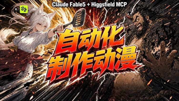 AI自动化动漫制作!Claude Fable 5接入Higgsfield MCP,直接生成完整创意内容-淘宝虚拟货源网