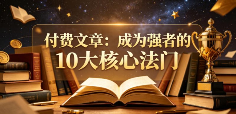 付费文章：成为强者的10大核心法门-淘宝虚拟货源网