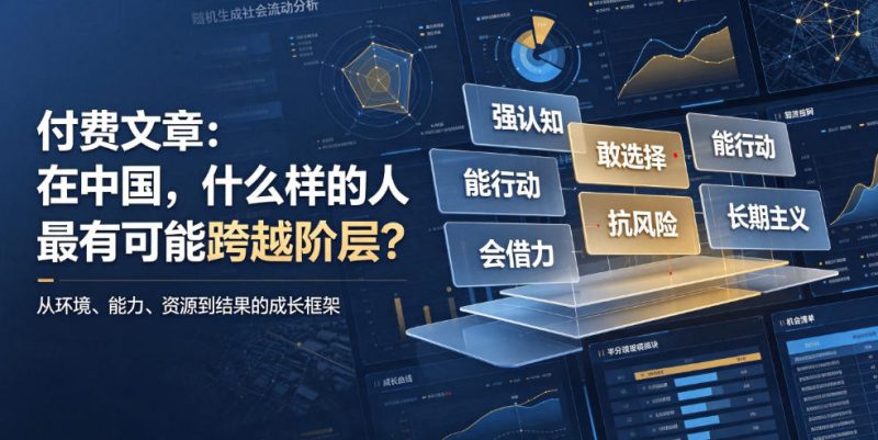 付费文章:在中国,什么样的人最有可能跨越阶层?-淘宝虚拟货源网