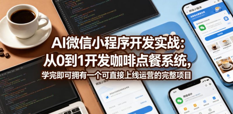 AI微信小程序开发实战:从0到1开发咖啡点餐系统,学完即可拥有一个可直接上线运营的完整项目-淘宝虚拟货源网