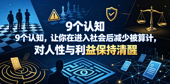 付费文章：9个认知，让你在进入社会后减少被算计，对人性与利益保持清醒-淘宝虚拟货源网