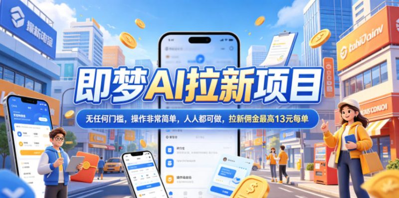 2026年即梦AI拉新项目最新玩法,无任何门槛,操作非常简单,人人都可做,拉新佣金最高13米每单(更新6月30日)-淘宝虚拟货源网