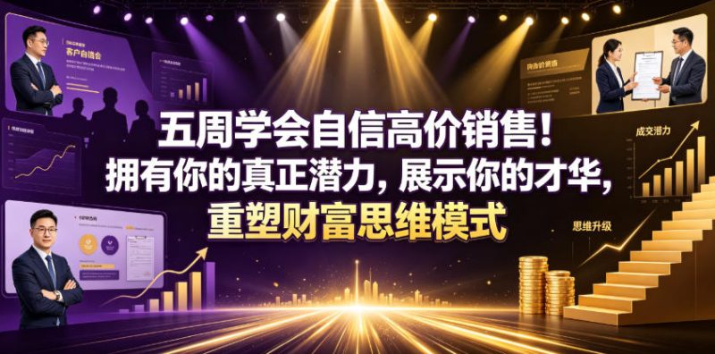 五周学会自信高价销售！拥有你的真正潜力，展示你的才华，重塑财富思维模式【原创双语字幕】-淘宝虚拟货源网